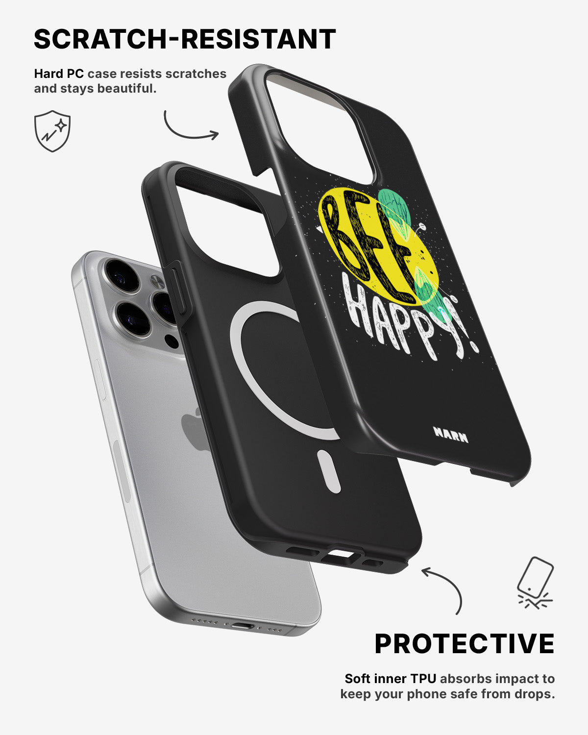 iPhone 13 Pro Tough Case – BEE Happy - View 2