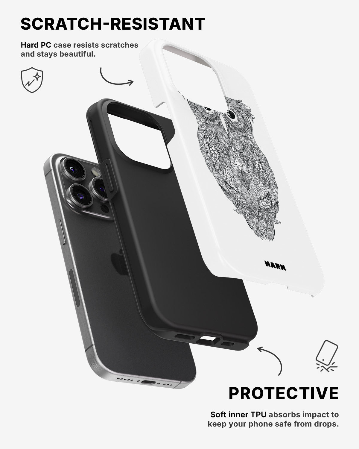 iPhone 13 Pro Tough Case – Owl - View 2