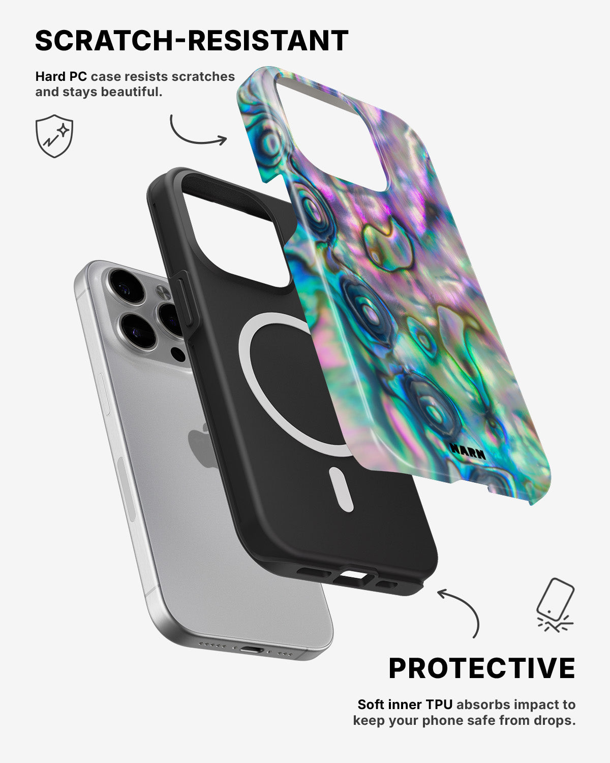iPhone 13 Pro Tough Case – Seashell - View 2