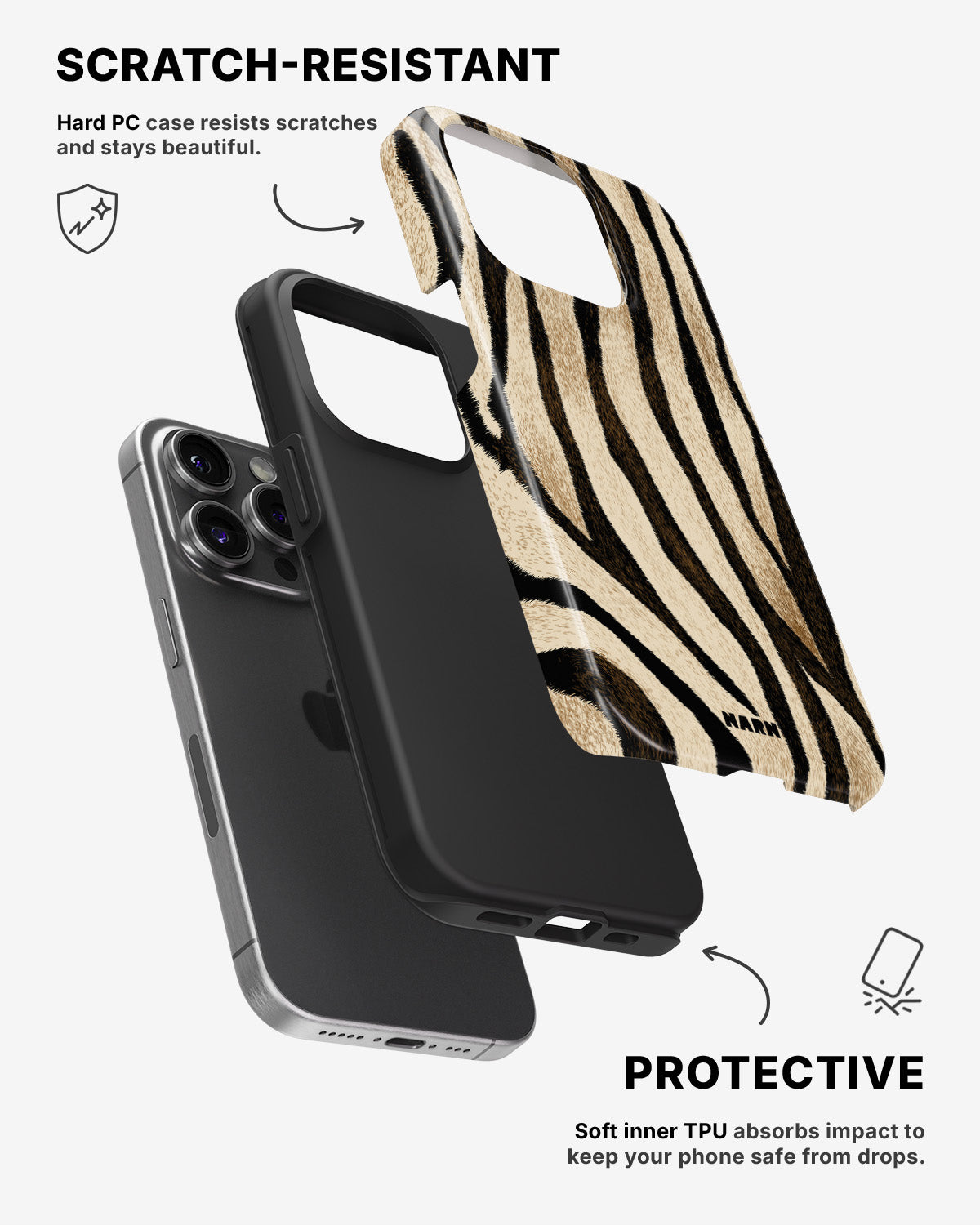 iPhone 13 Pro Tough Case – Wild Zebra - View 2