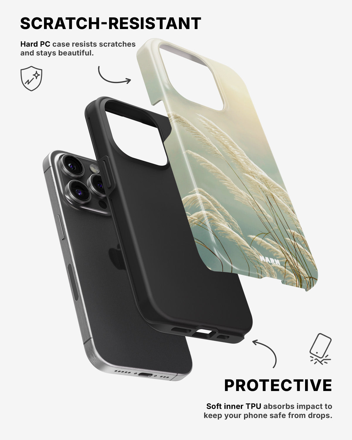 iPhone 13 Pro Tough Case – Windy Pampas - View 2