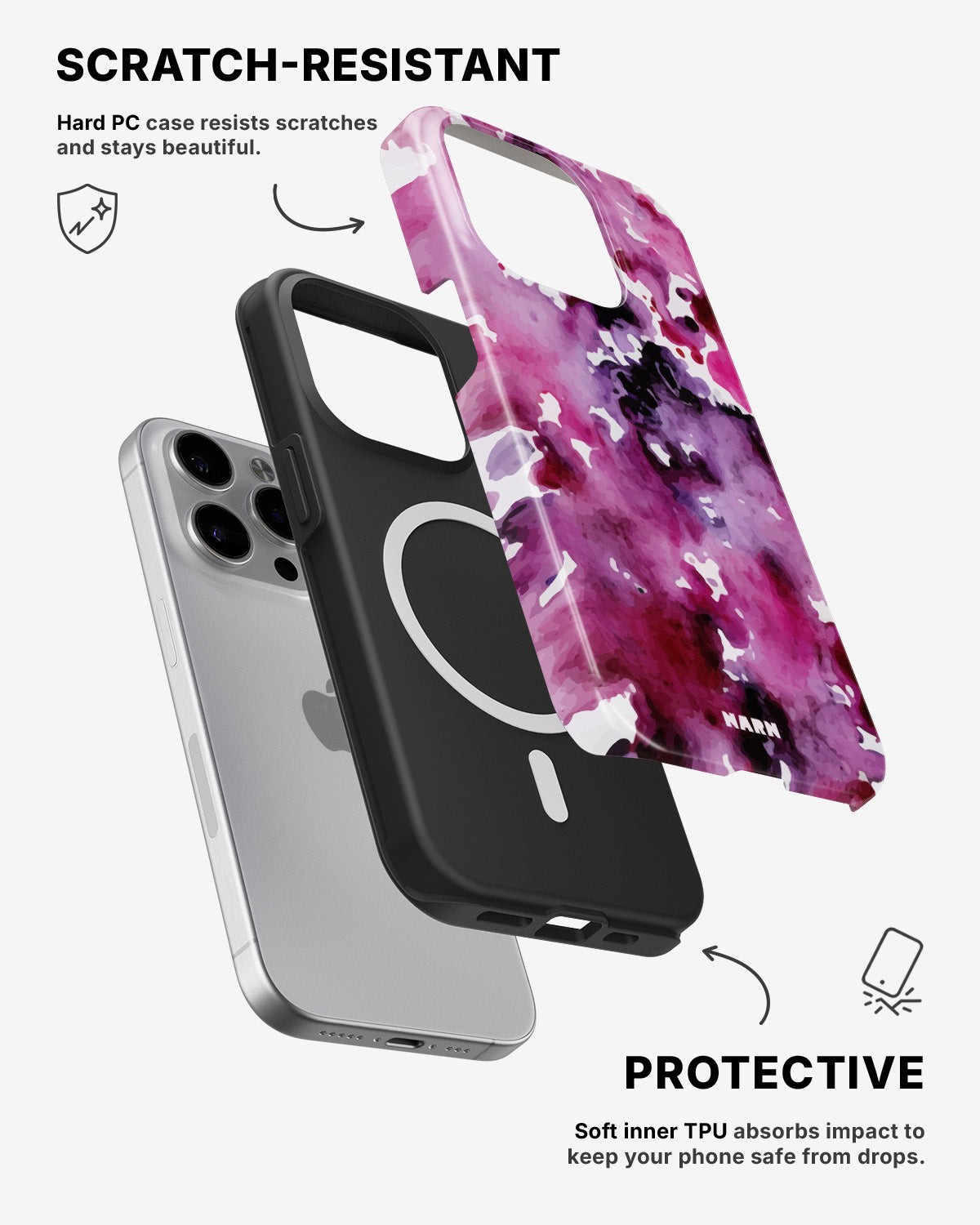 iPhone 13 Pro Tough Case – Floral Splash - View 2