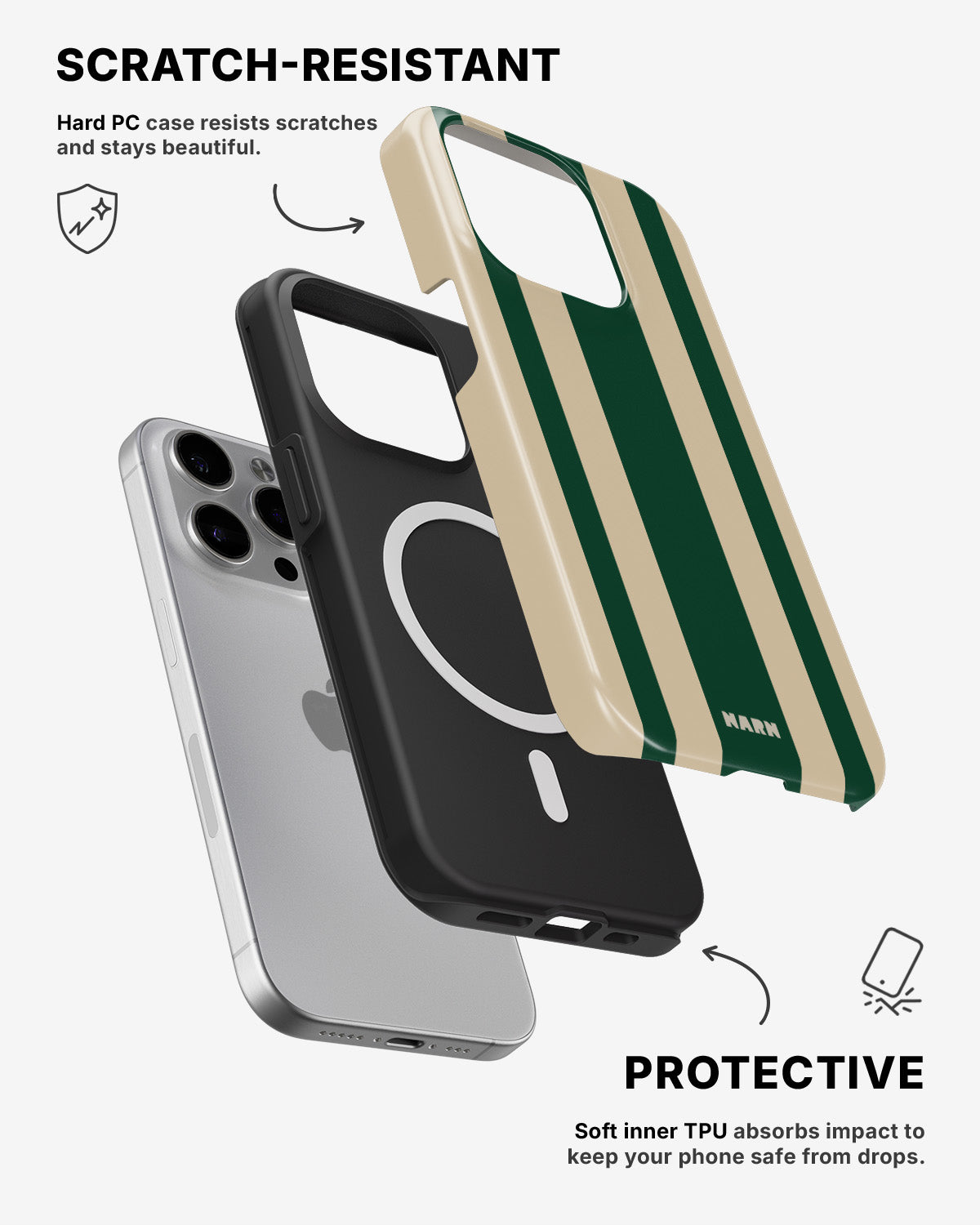 iPhone 13 Pro Tough Case – Vert Stripe - View 2