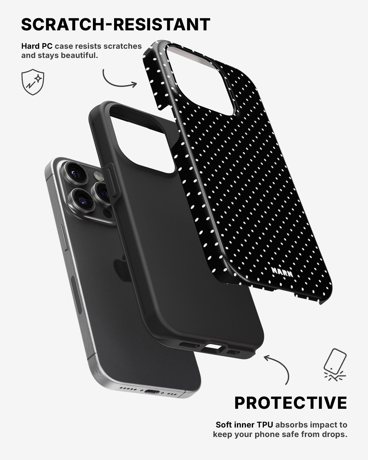 iPhone 13 Pro Tough Case – Classic Dots - View 2