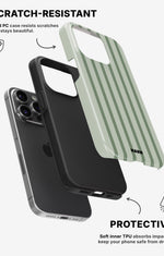 iPhone 13 Pro Tough Case – Sage Stripes - View 2