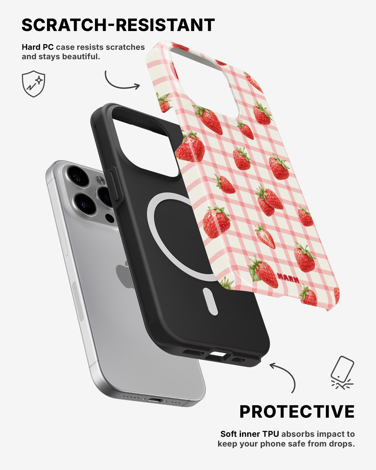 iPhone 13 Pro Tough Case – Strawbella - View 2