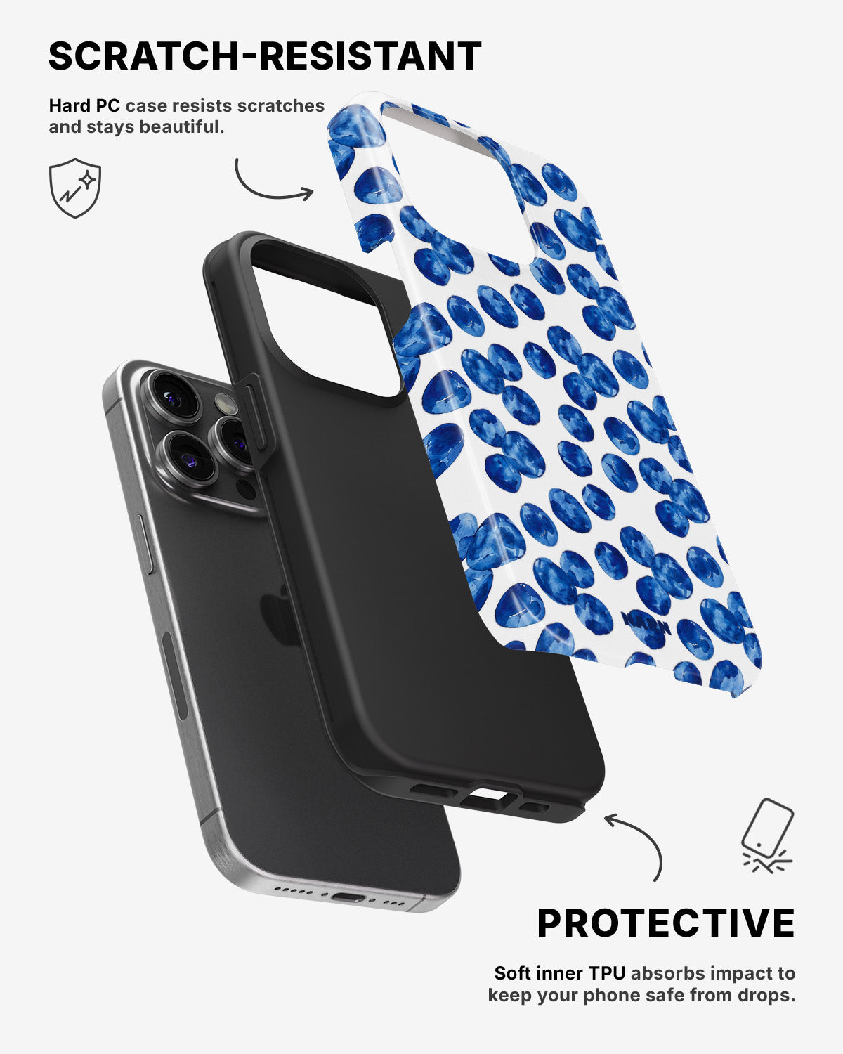 iPhone 13 Pro Tough Case – Blue Pick - View 2