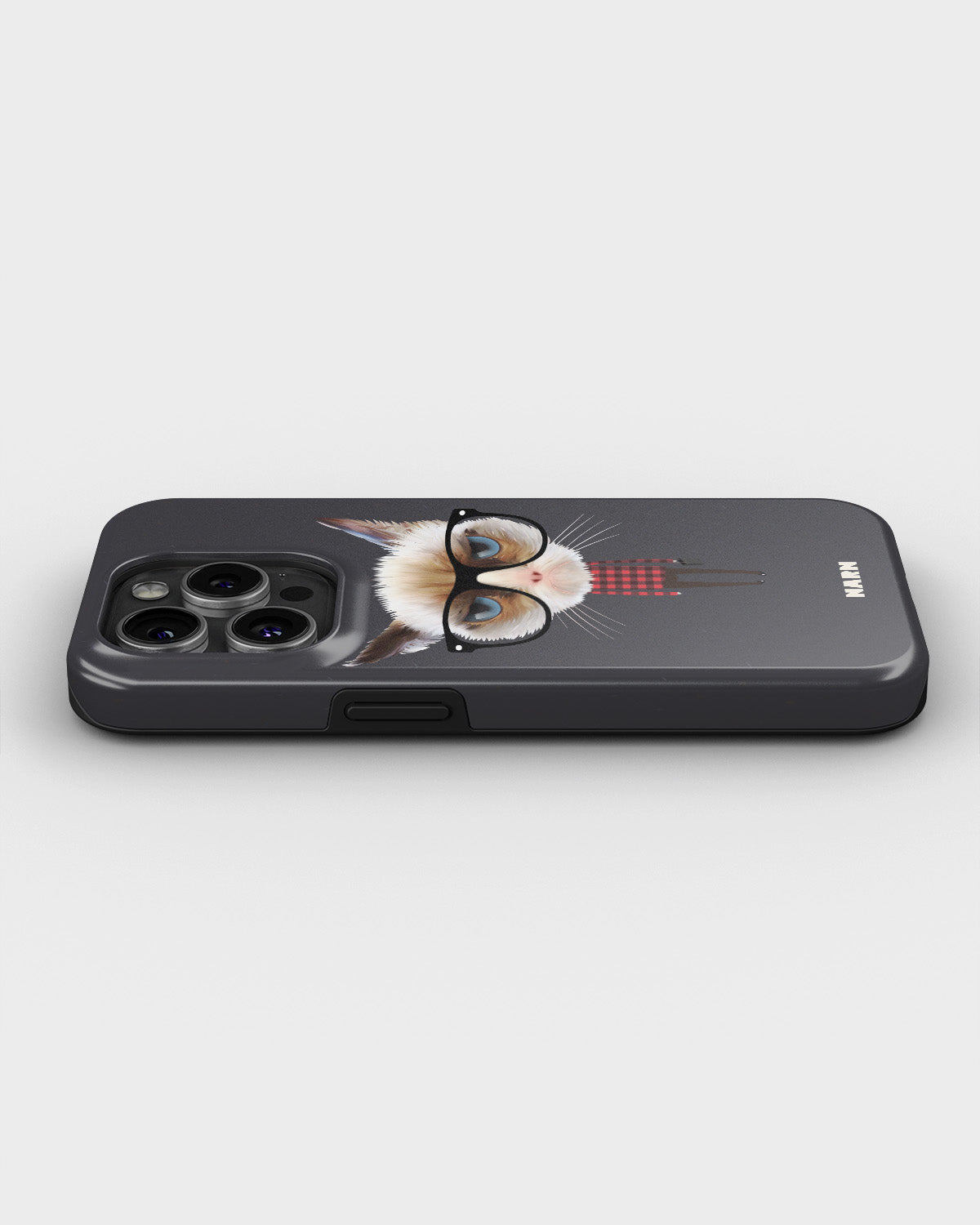 iPhone 13 Pro Tough Case – Hipster Cat - View 3