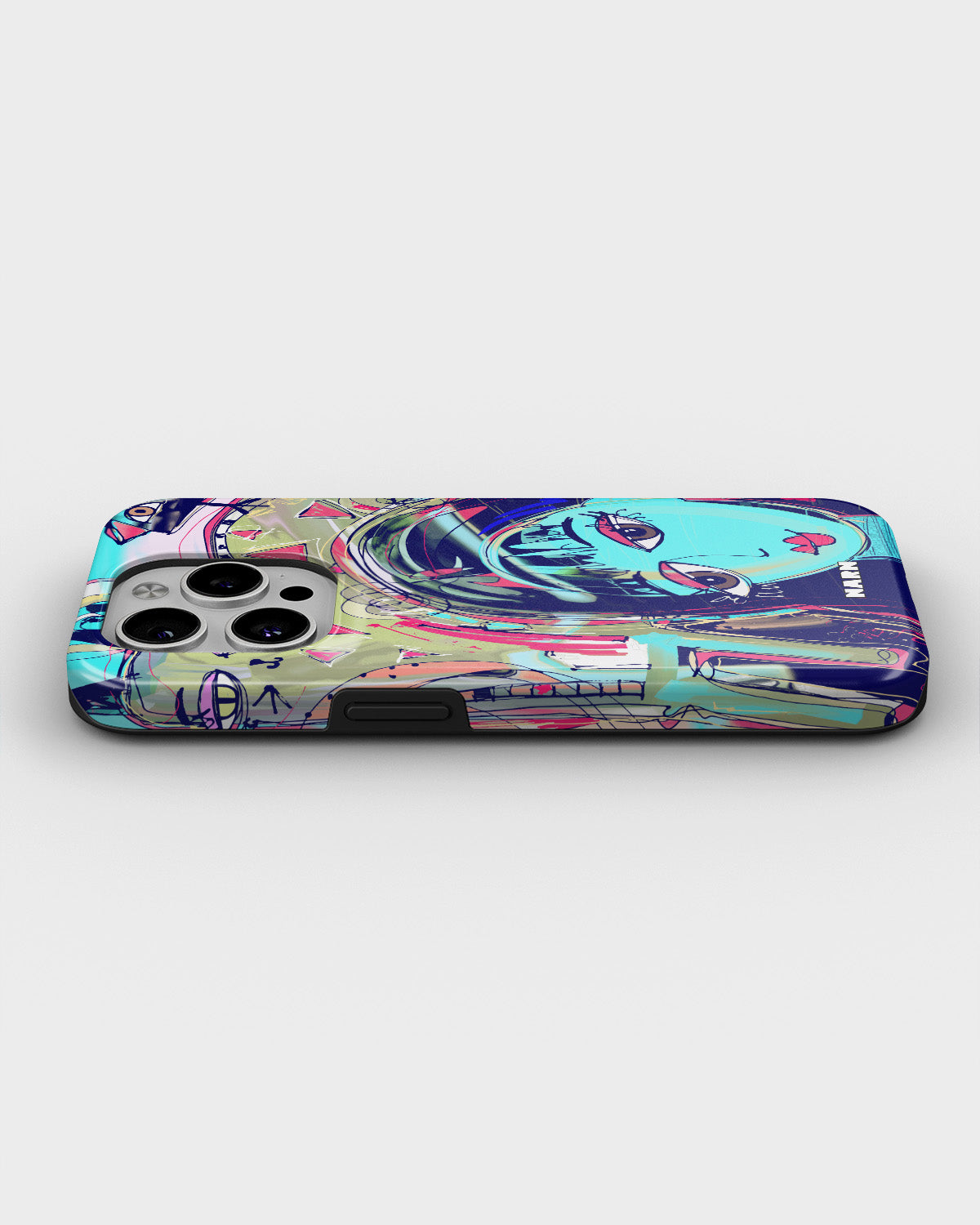 iPhone 13 Pro Tough Case – Abstract Cat - View 3