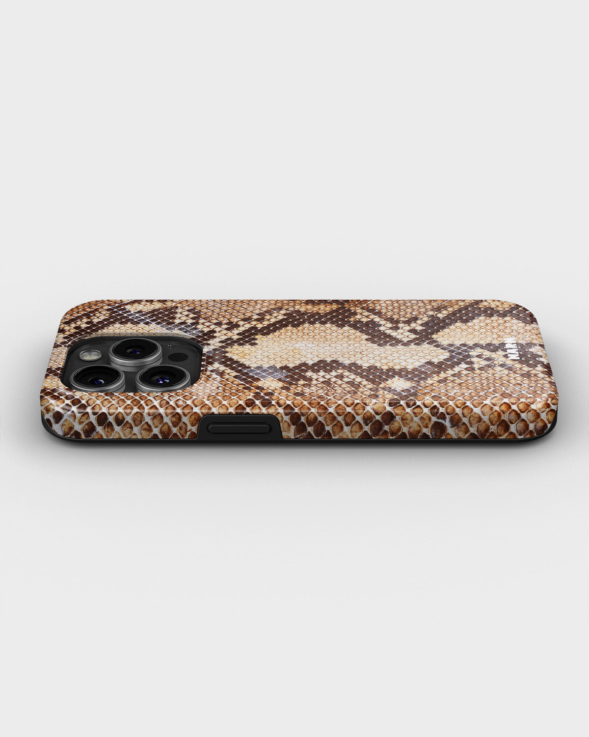 iPhone 13 Pro Tough Case – Brown Snakeskin - View 3