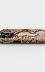 iPhone 13 Pro Tough Case – Brown Snakeskin - View 3