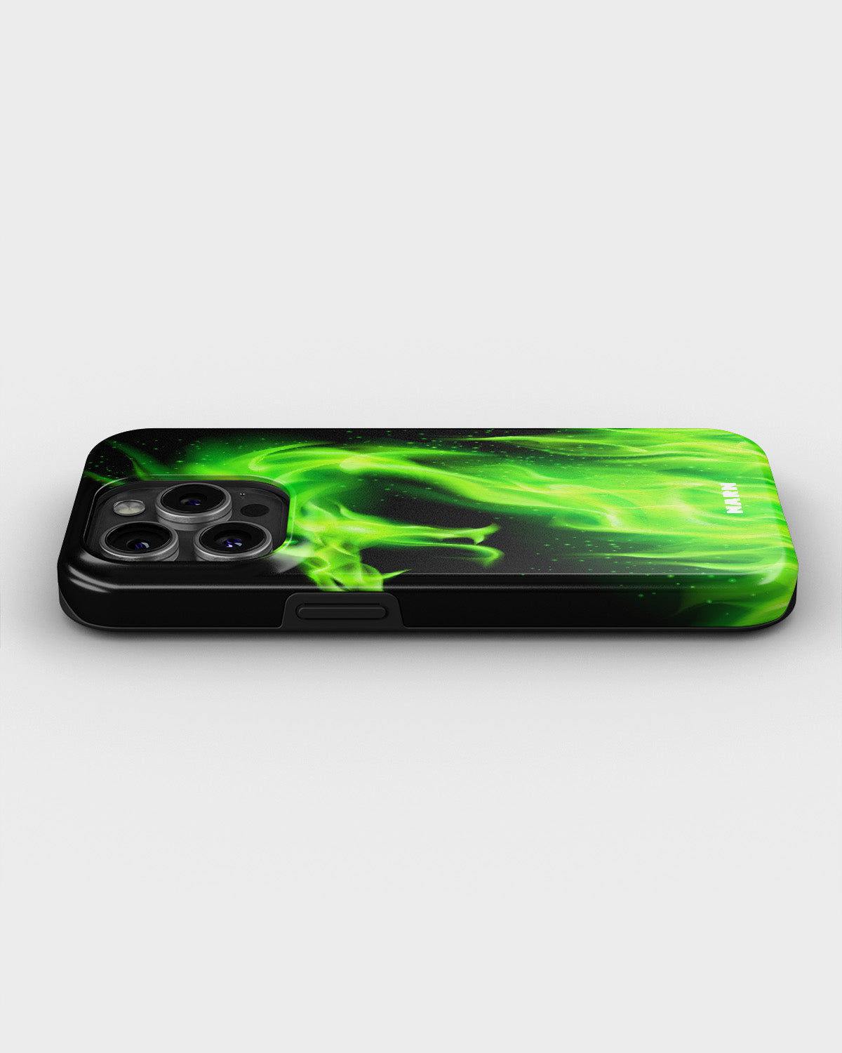 iPhone 13 Pro Tough Case – Green Flames Dragon - View 3