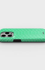 iPhone 13 Pro Tough Case – Turquoise Snake - View 3