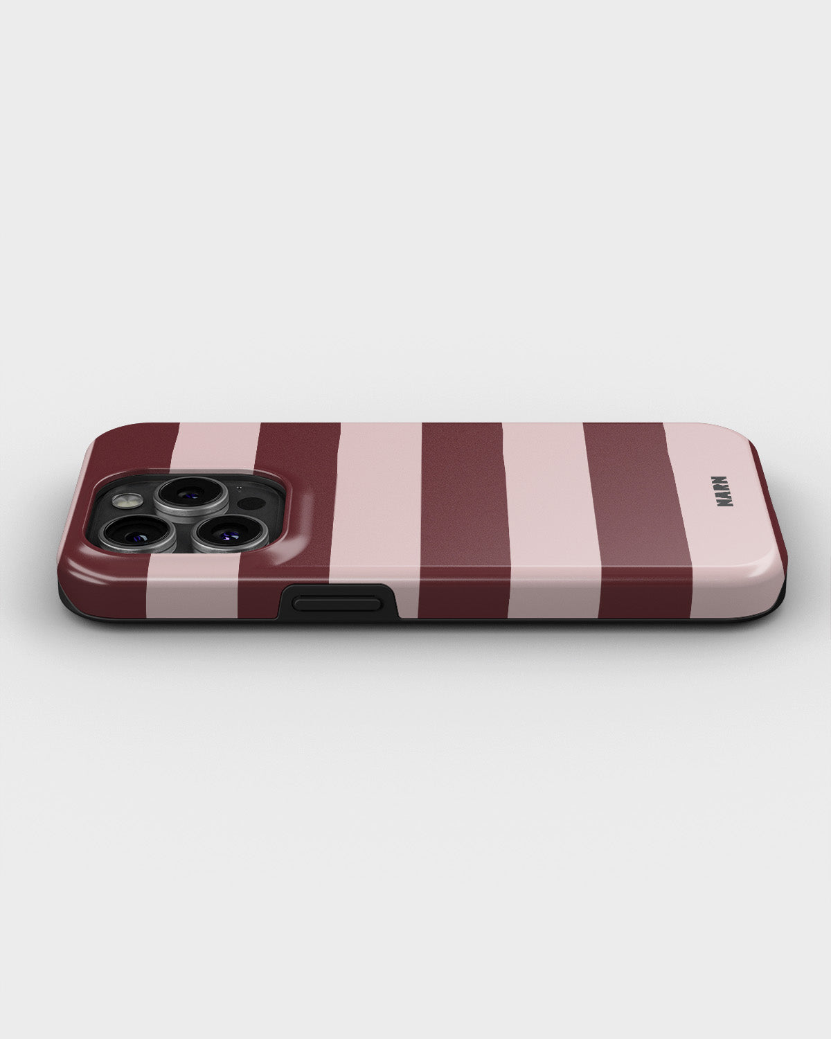 iPhone 13 Pro Tough Case – Cranberry Stripe - View 3