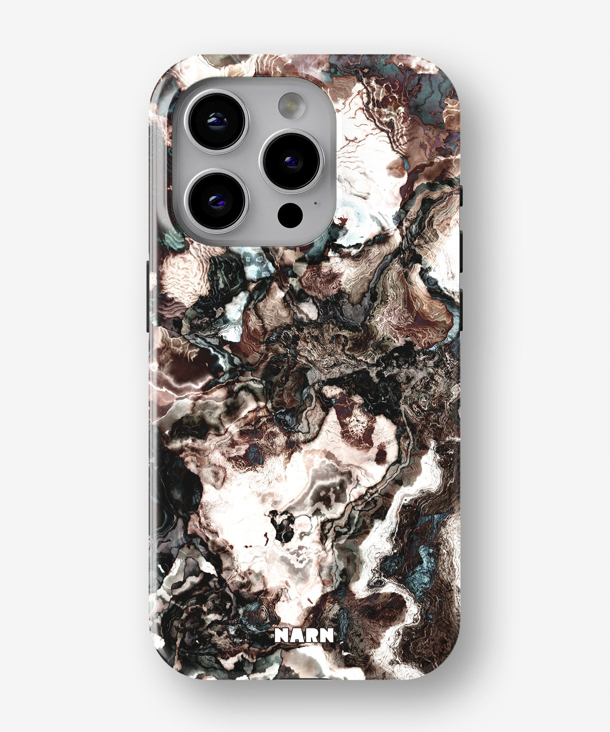 iPhone 15 Pro Tough Case – Marble Brown - View 1