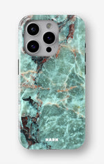 iPhone 15 Pro Tough Case – Green Marble - View 1