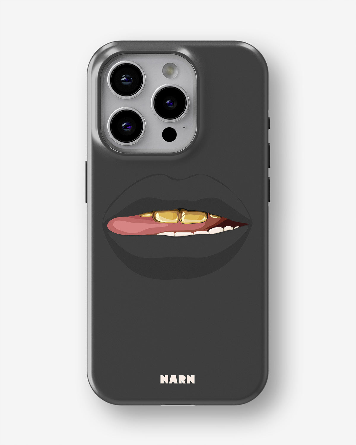 iPhone 15 Pro Tough Case – Golden Lips - View 1