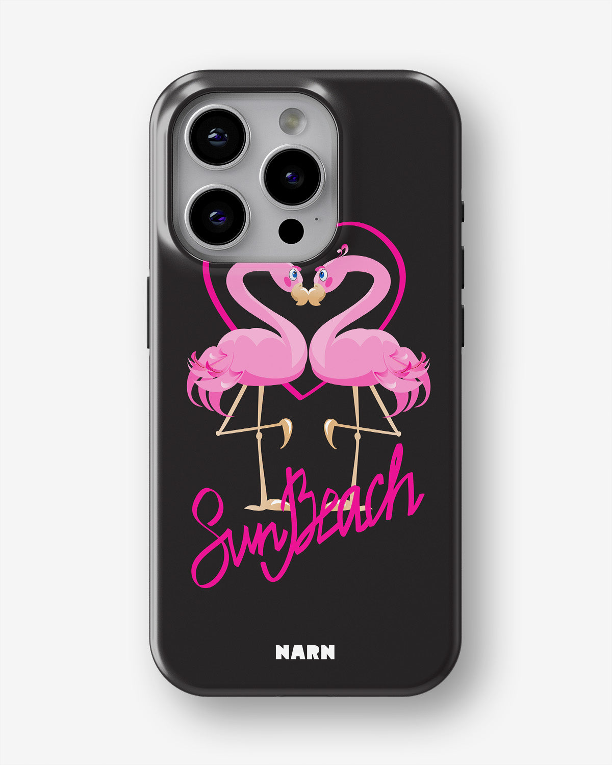 iPhone 15 Pro Tough Case – Beach Flamingo - View 1
