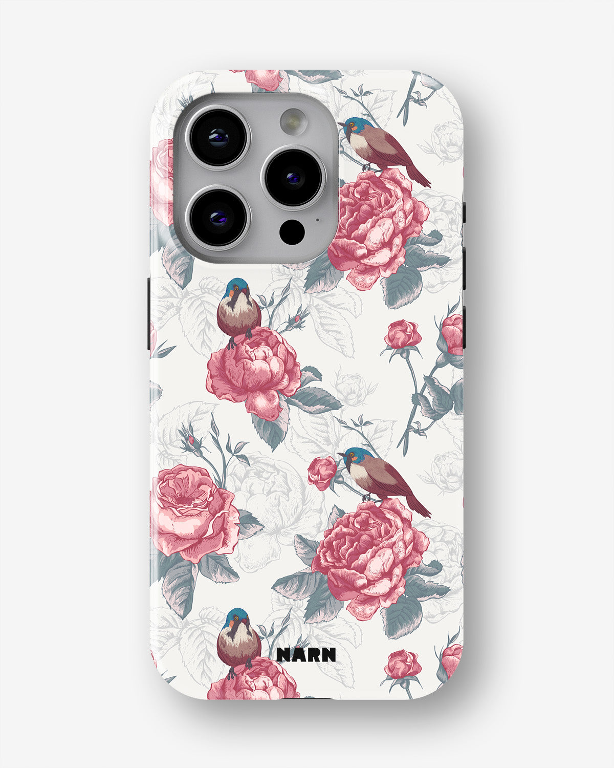 iPhone 15 Pro Tough Case – Birds Among Roses - View 1