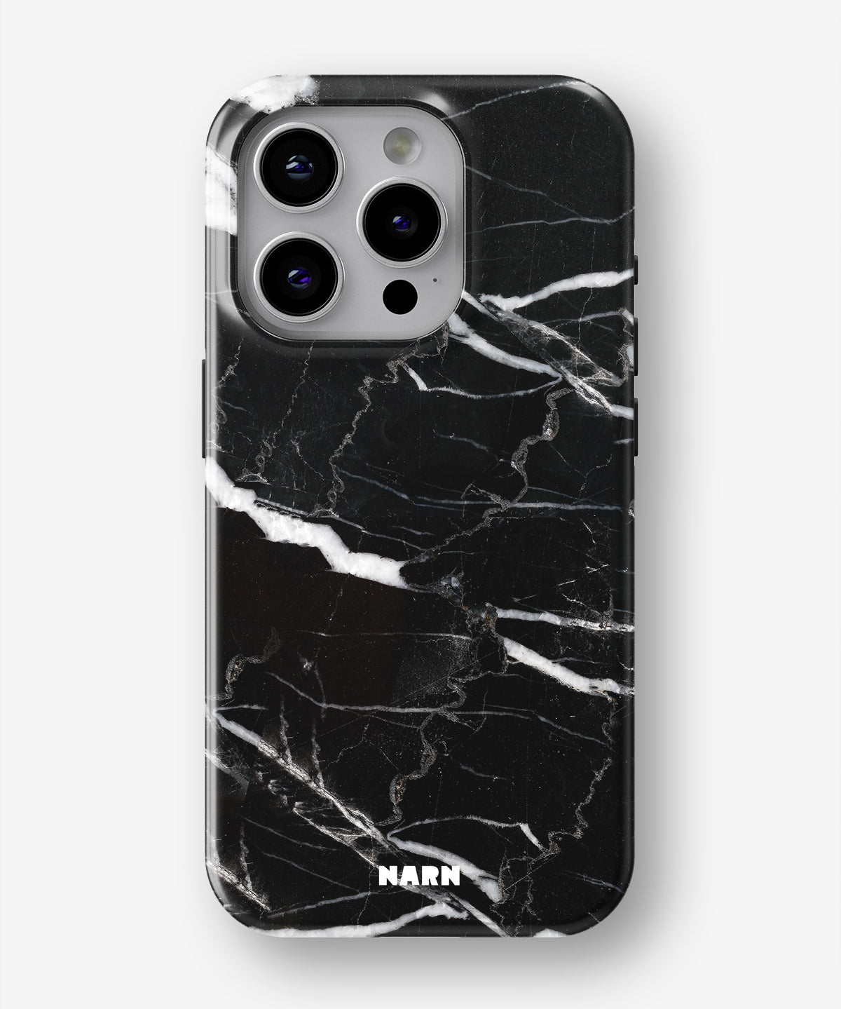 iPhone 15 Pro Tough Case – Black Marble - View 1