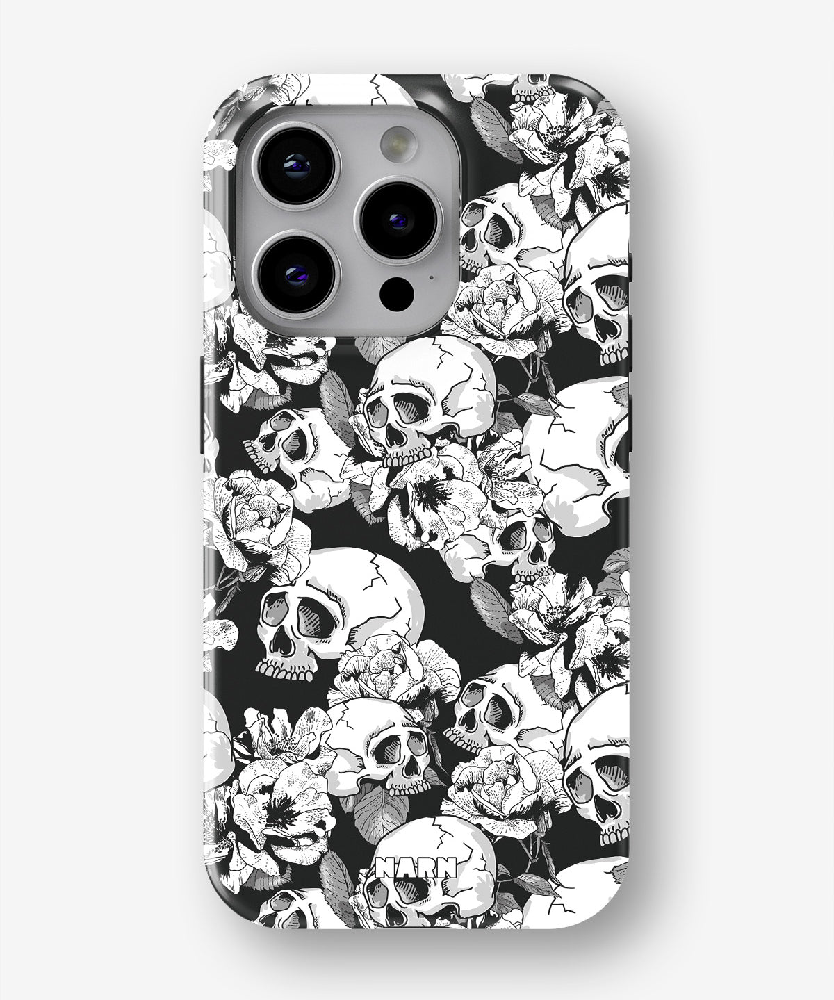 iPhone 15 Pro Tough Case – Skull Garden - View 1