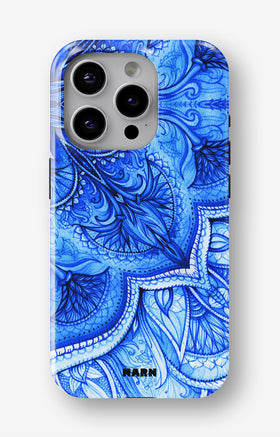 iPhone 15 Pro Tough Case – Blue Vintage - View 1