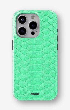 iPhone 15 Pro Tough Case – Turquoise Snake - View 1