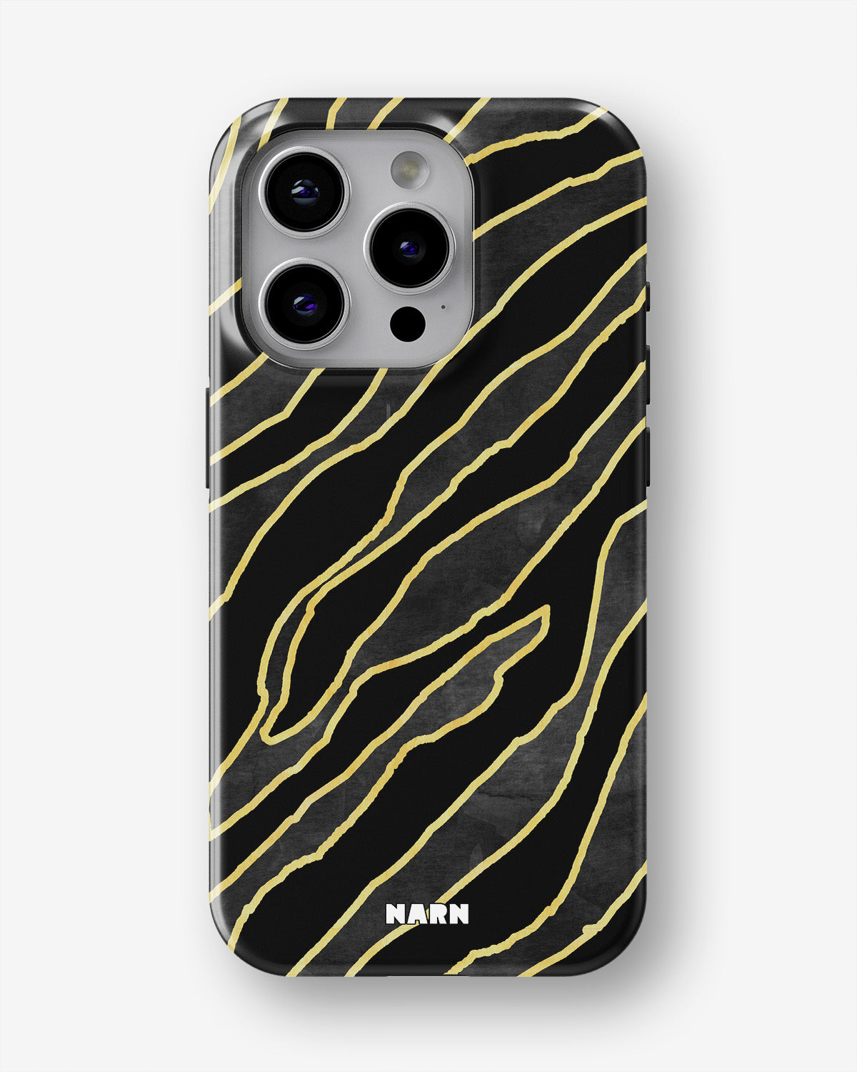 iPhone 15 Pro Tough Case – Golden Zebra - View 1