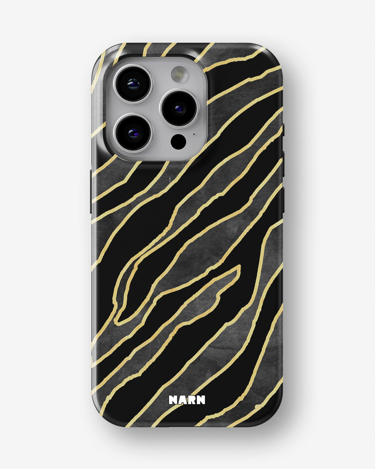 iPhone 15 Pro Tough Case – Golden Zebra - View 1