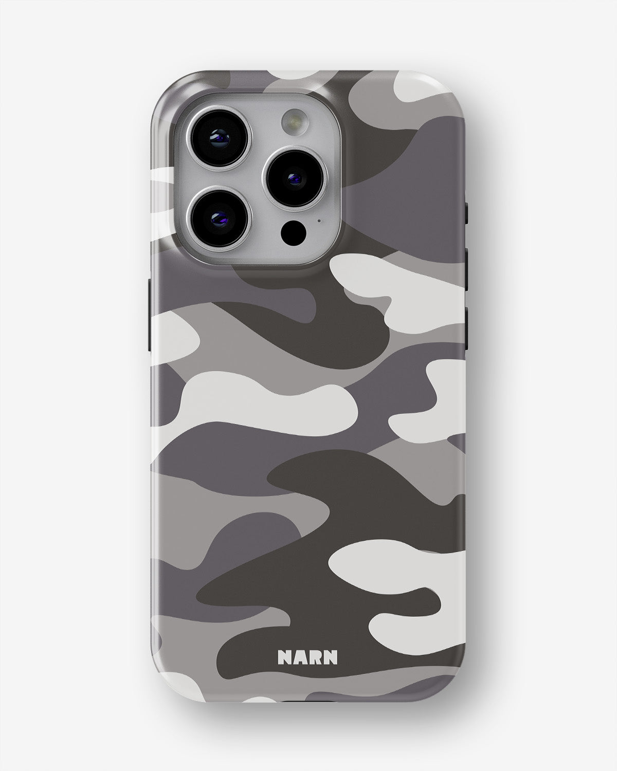 iPhone 15 Pro Tough Case – Grey Camo - View 1