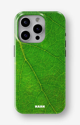 iPhone 15 Pro Tough Case – Green Leafy - View 1