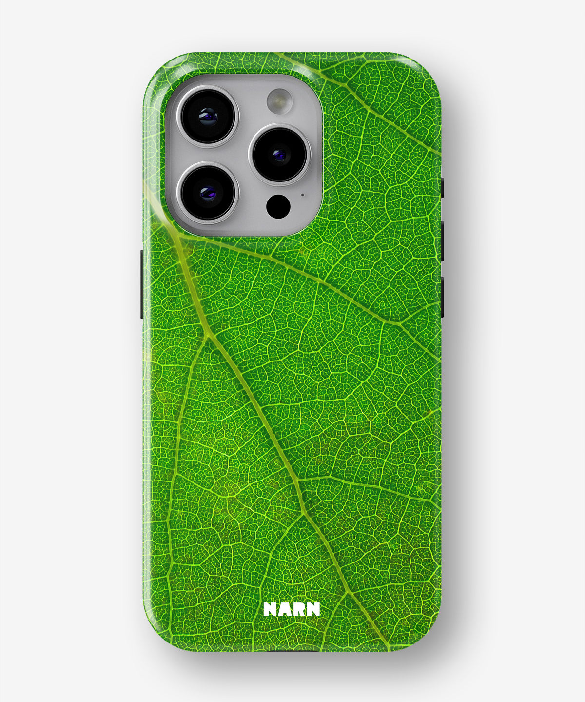 iPhone 15 Pro Tough Case – Green Leafy - View 1