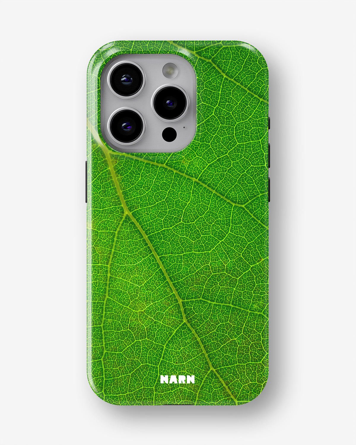 iPhone 15 Pro Tough Case – Green Leafy - View 1