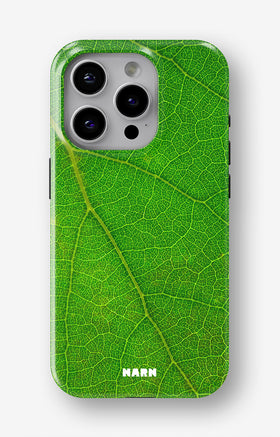 iPhone 15 Pro Tough Case – Green Leafy - View 1