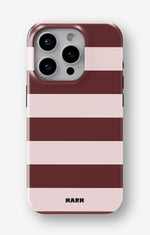iPhone 15 Pro Tough Case – Cranberry Stripe - View 1