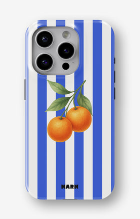 iPhone 15 Pro Tough Case – Orange Stripes - View 1
