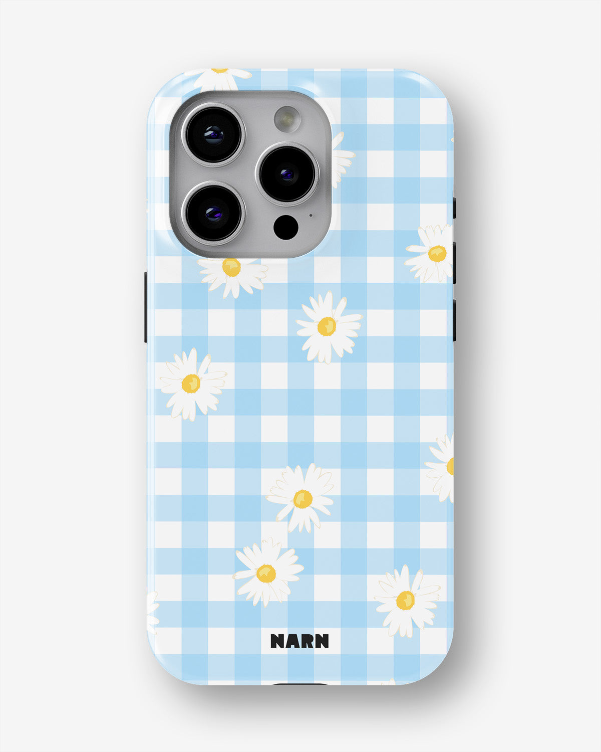 iPhone 15 Pro Tough Case – Blue Daisies - View 1