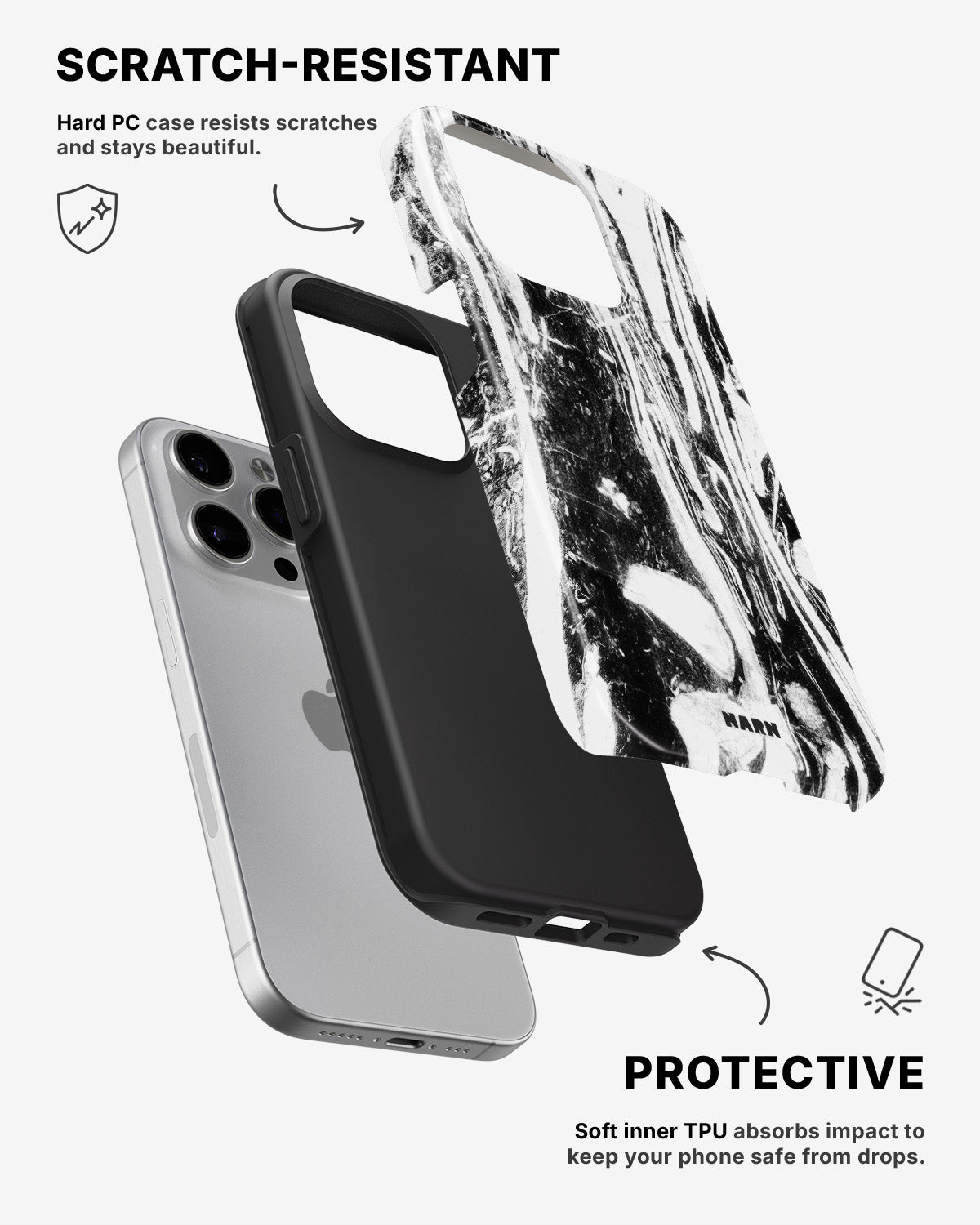 iPhone 15 Pro Tough Case – Liquid Obsidian - View 2