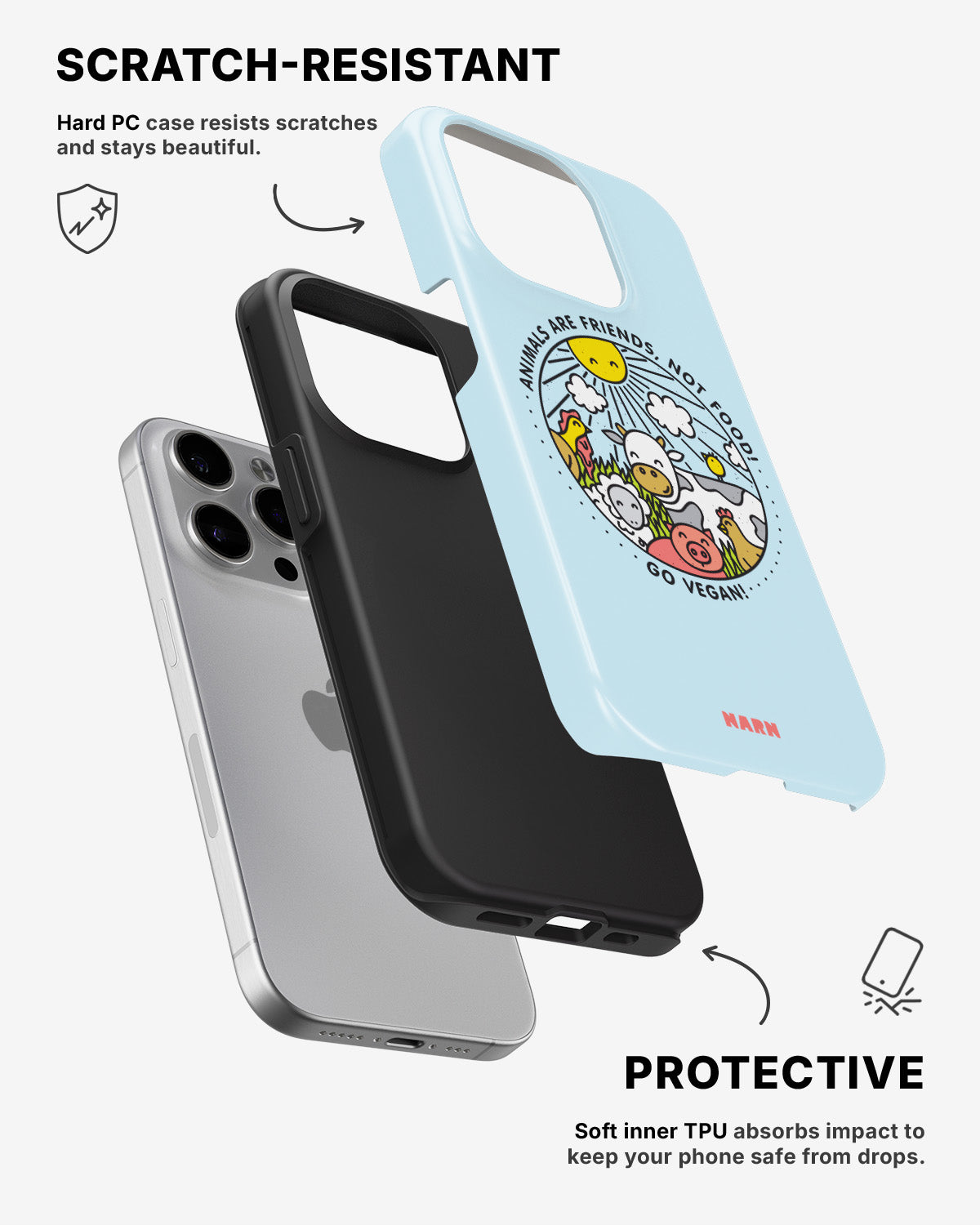 iPhone 15 Pro Tough Case – Friends, Not Food - View 2