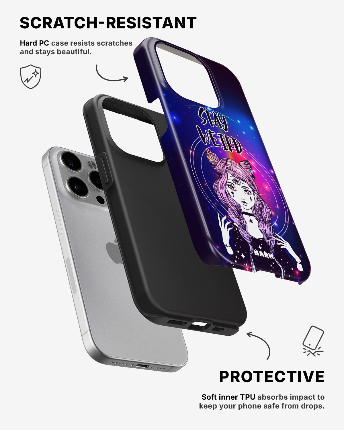 iPhone 15 Pro Tough Case – Galactic Weird - View 2