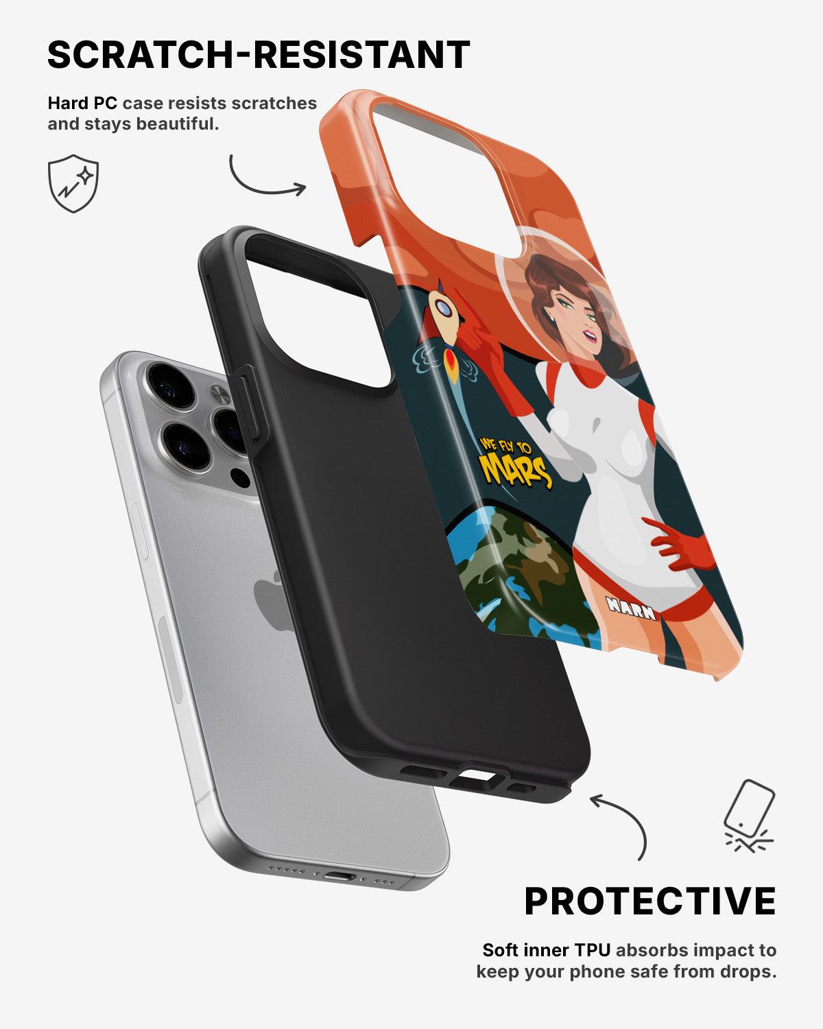 iPhone 15 Pro Tough Case – We Fly To Mars - View 2