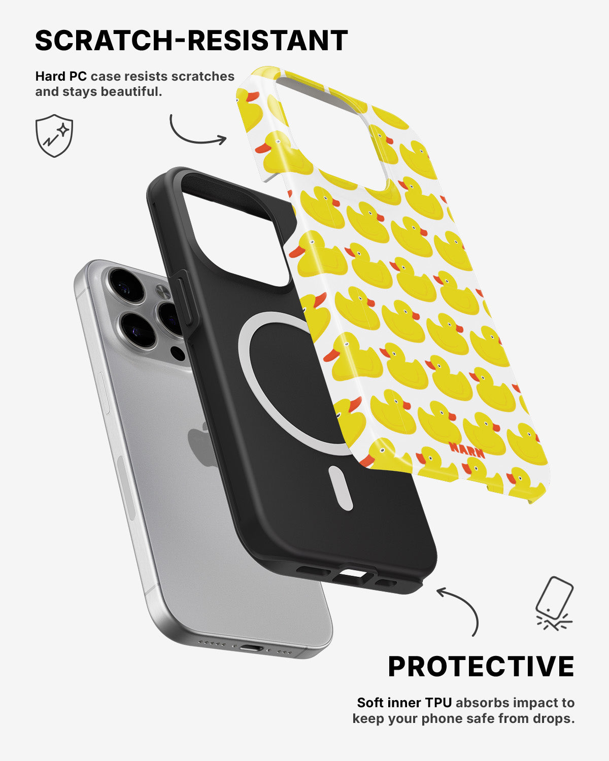 iPhone 15 Pro Tough Case – Rubber Ducks - View 2