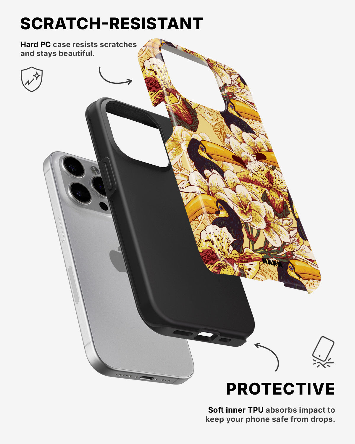 iPhone 15 Pro Tough Case – Toucans - View 2