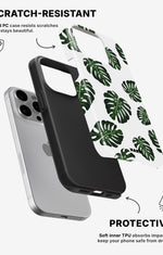 iPhone 15 Pro Tough Case – Monstera Pattern - View 2