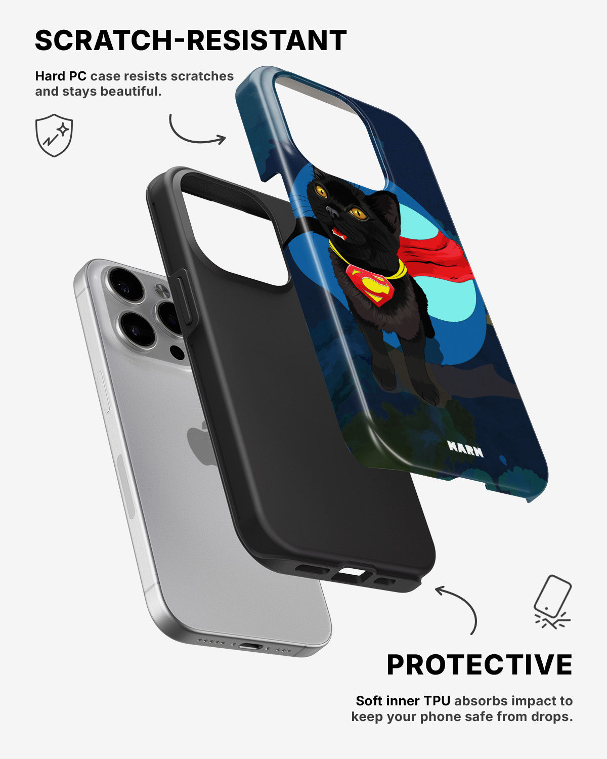 iPhone 15 Pro Tough Case – Super Cat - View 2