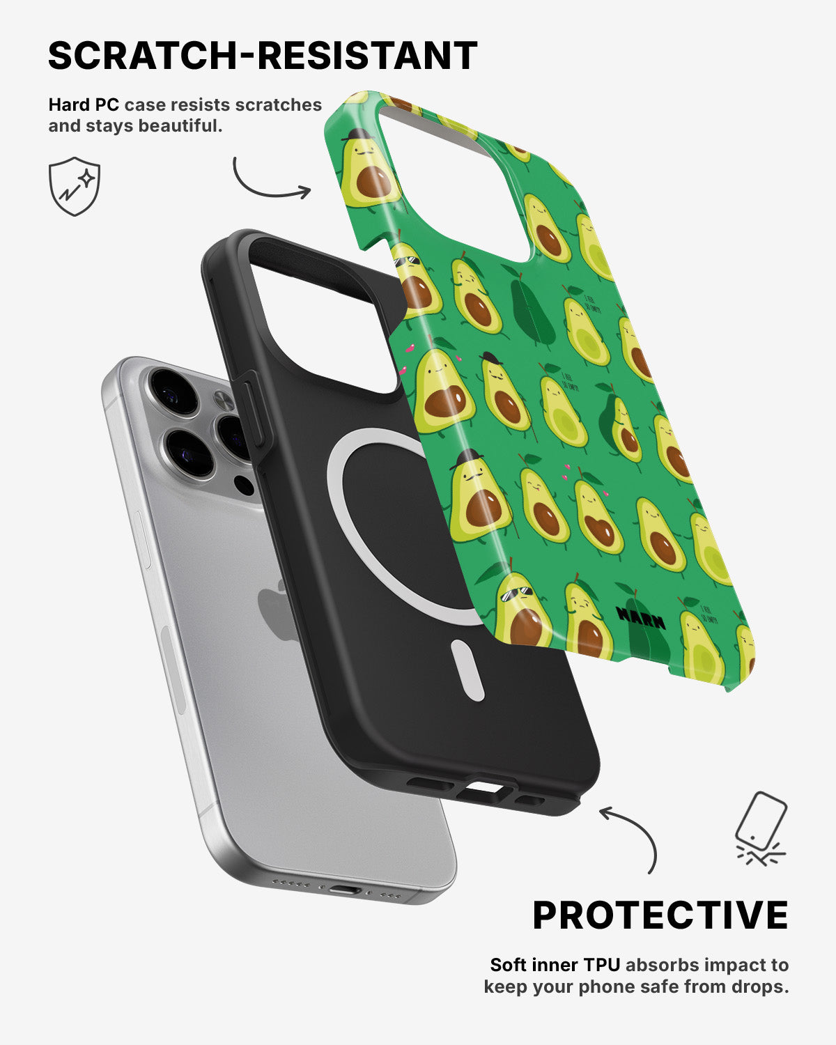iPhone 15 Pro Tough Case – Avocado Mood - View 2