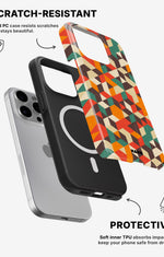 iPhone 15 Pro Tough Case – Retro Geometric - View 2
