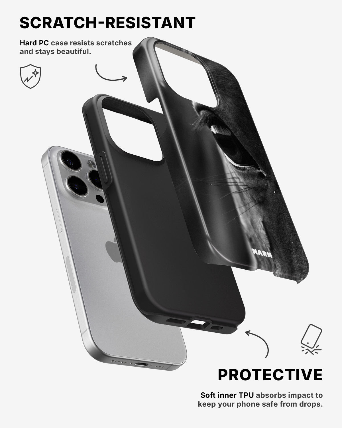 iPhone 15 Pro Tough Case – Horse Soul - View 2