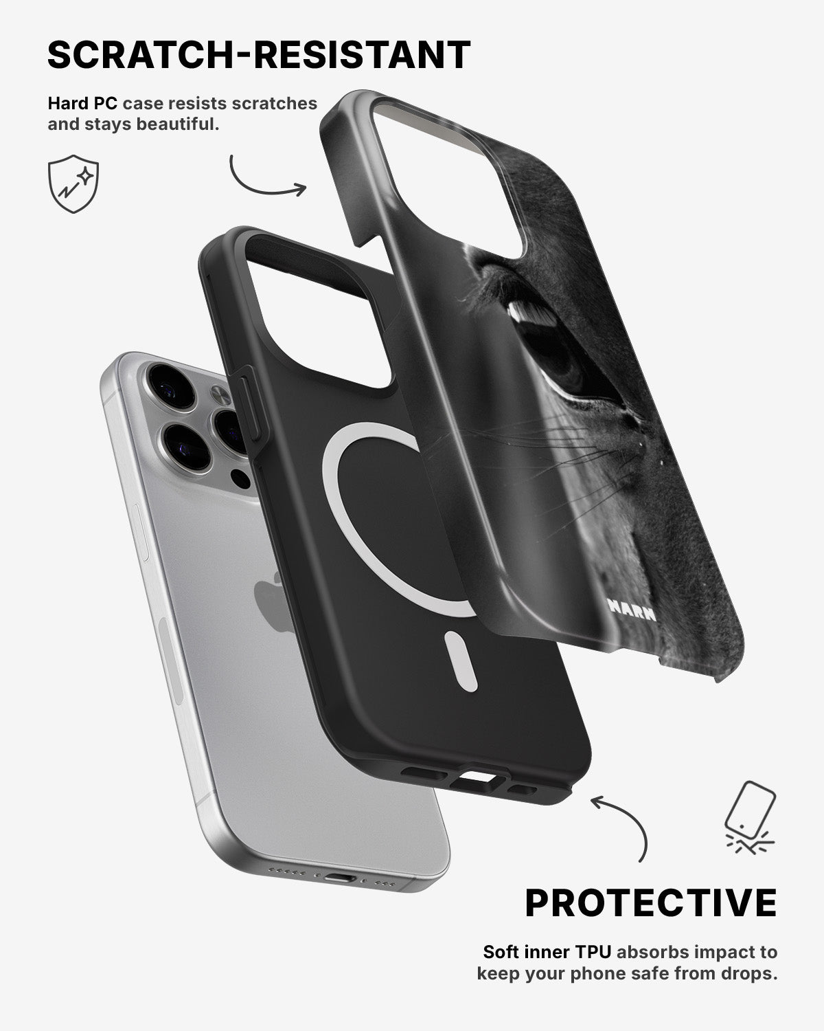 iPhone 15 Pro Tough Case – Horse Soul - View 2