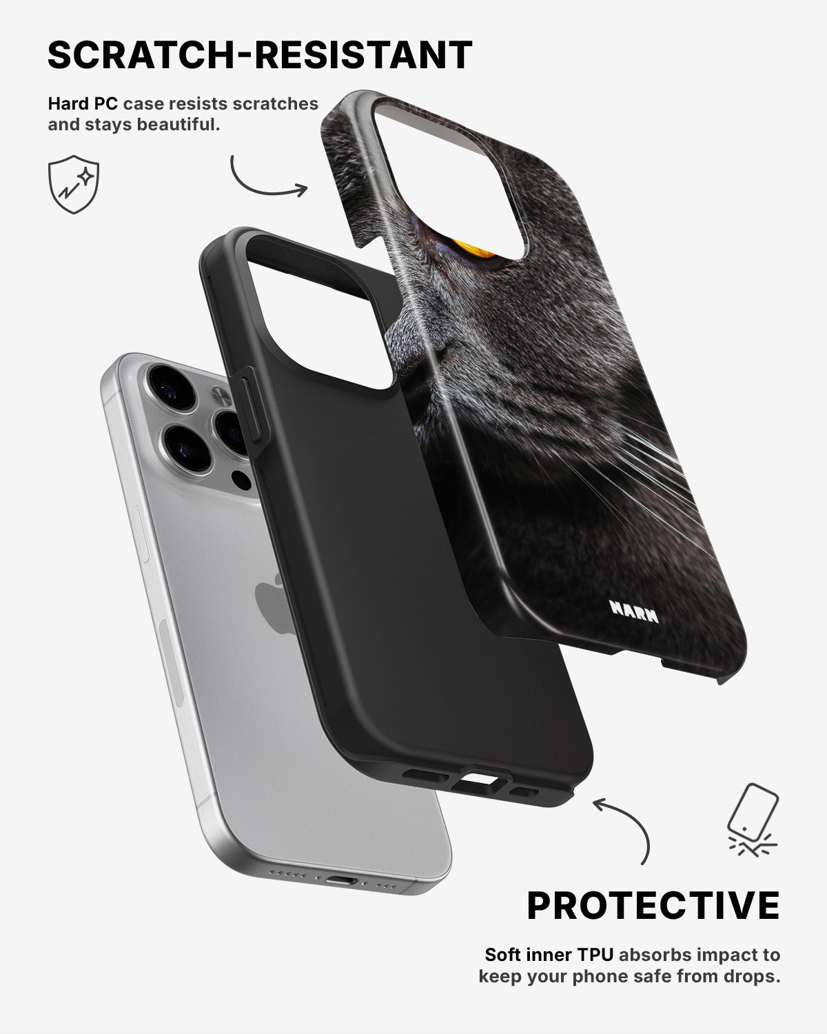 iPhone 15 Pro Tough Case – Cat's Eye - View 2